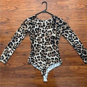 Long Sleeve Cheetah Print Bodysuit